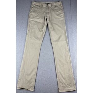 BKE Jake Straight Chino Pants Mens 30x34 Khaki Tan Stretch Buckle Casual